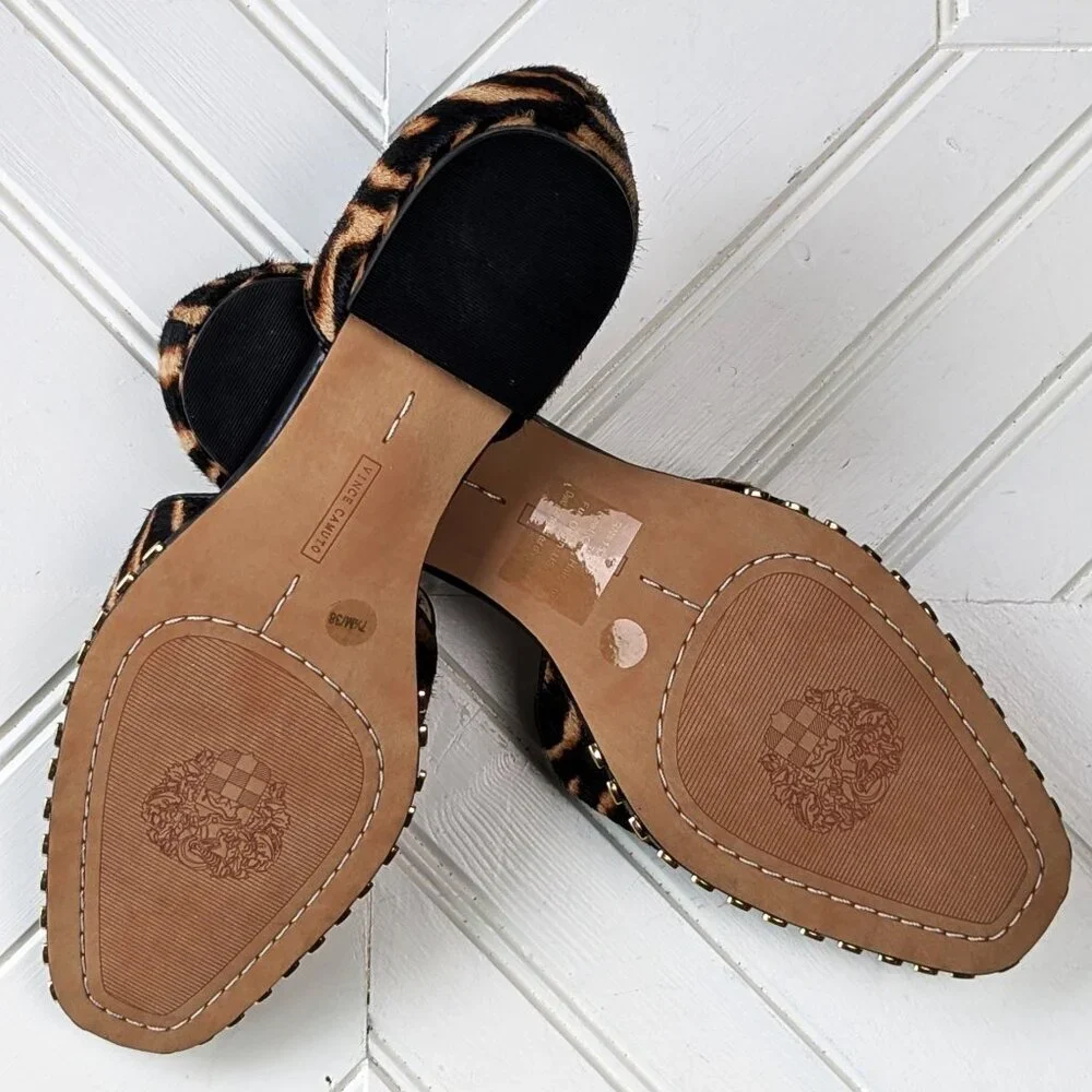 NWOB VINCE CAMUTO Rendolen Calf Hair D'orsay Loafers SZ 7.5 - Picture 4 of 9